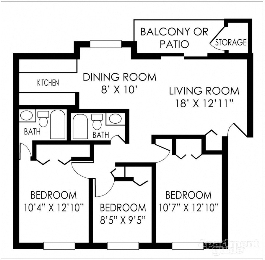 Pangea Hills Three Bedroom Apartment Indianapolis